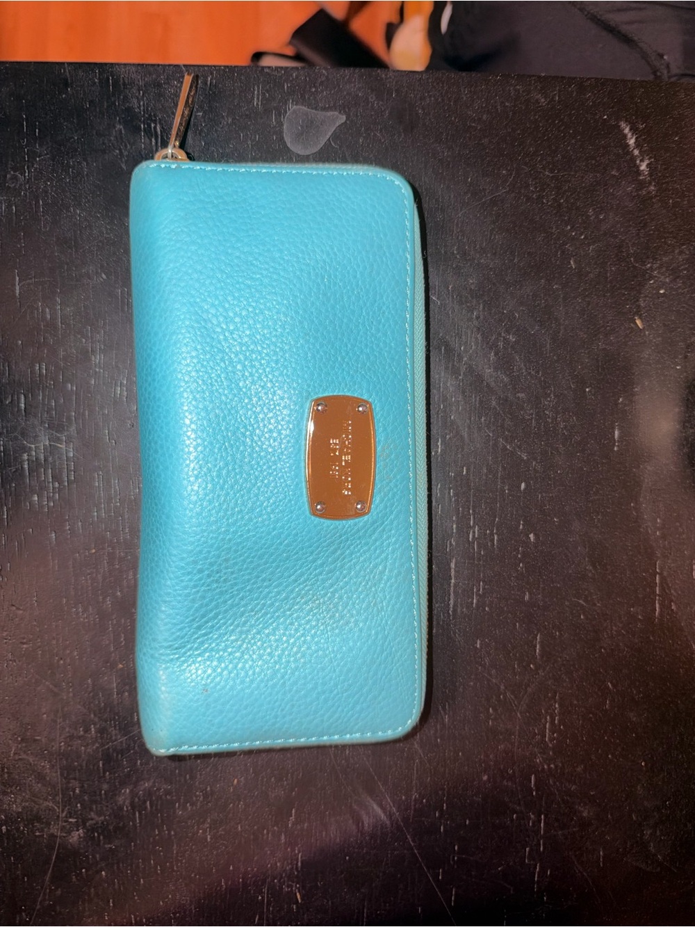 Michael Kors Turquoise Zip-Around Wallet